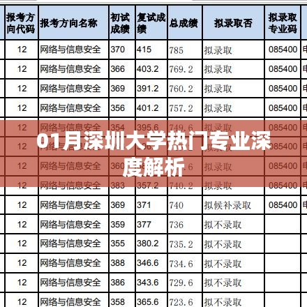 深圳大學熱門專業(yè)深度解析，一月資訊速遞