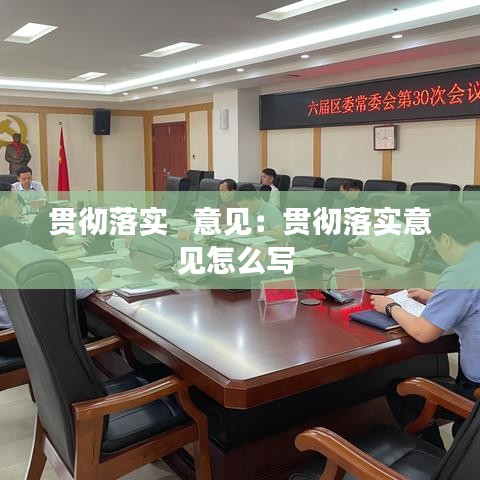 貫徹落實(shí)   意見(jiàn)：貫徹落實(shí)意見(jiàn)怎么寫 