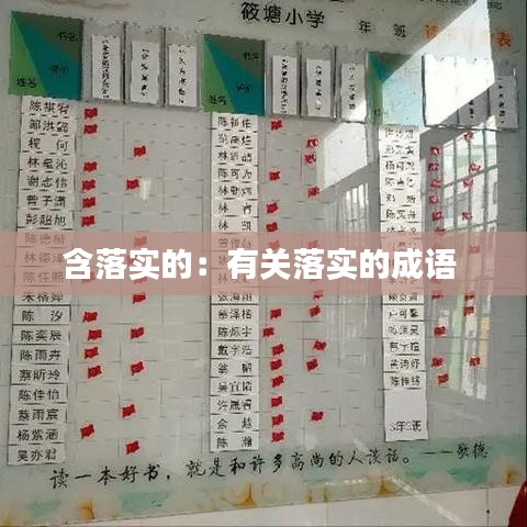 含落實(shí)的：有關(guān)落實(shí)的成語(yǔ) 