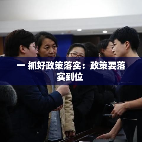一 抓好政策落實：政策要落實到位 