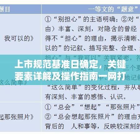 上市規(guī)范基準(zhǔn)日確定，關(guān)鍵要素詳解及操作指南一網(wǎng)打盡！