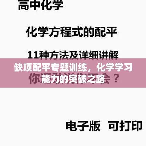 缺項(xiàng)配平專題訓(xùn)練，化學(xué)學(xué)習(xí)能力的突破之路