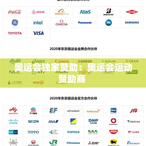 奧運會獨家贊助：奧運會運動贊助商 
