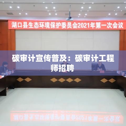 碳審計宣傳普及：碳審計工程師招聘 