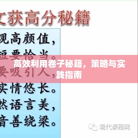 高效利用卷子秘籍，策略與實踐指南