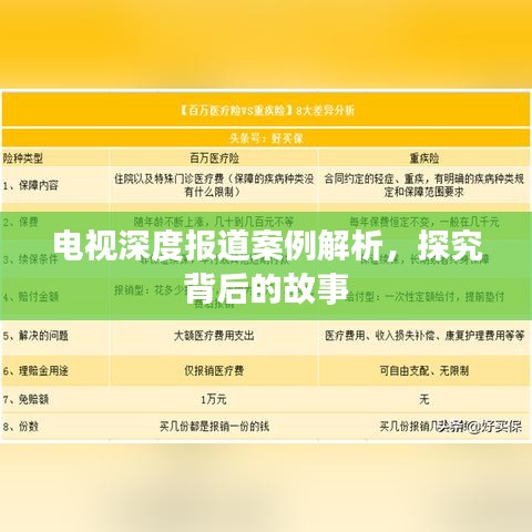 電視深度報(bào)道案例解析，探究背后的故事