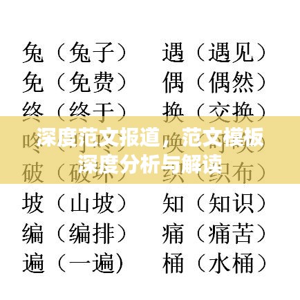 深度范文報道，范文模板深度分析與解讀