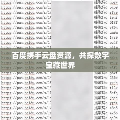 百度攜手云盤資源，共探數(shù)字寶藏世界