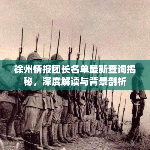 徐州情報團長名單最新查詢揭秘，深度解讀與背景剖析