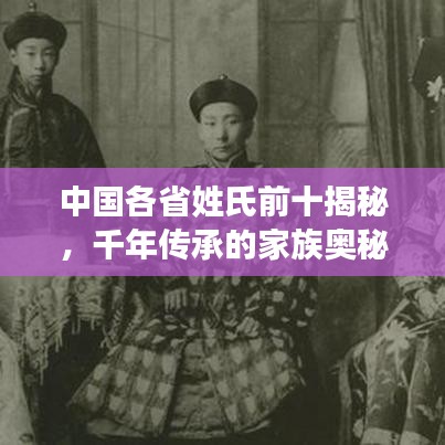 中國各省姓氏前十揭秘，千年傳承的家族奧秘探索