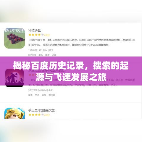 揭秘百度歷史記錄，搜索的起源與飛速發(fā)展之旅