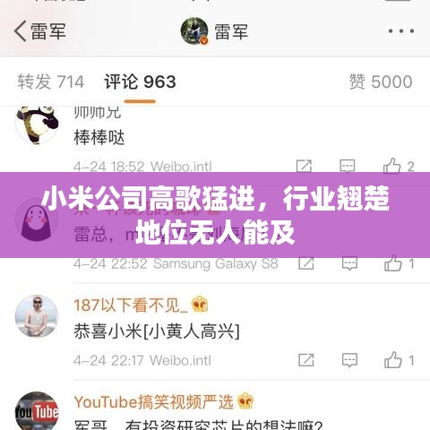 小米公司高歌猛進，行業(yè)翹楚地位無人能及