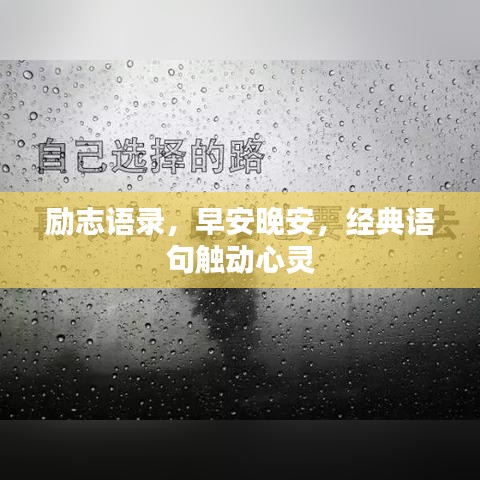 勵志語錄，早安晚安，經(jīng)典語句觸動心靈