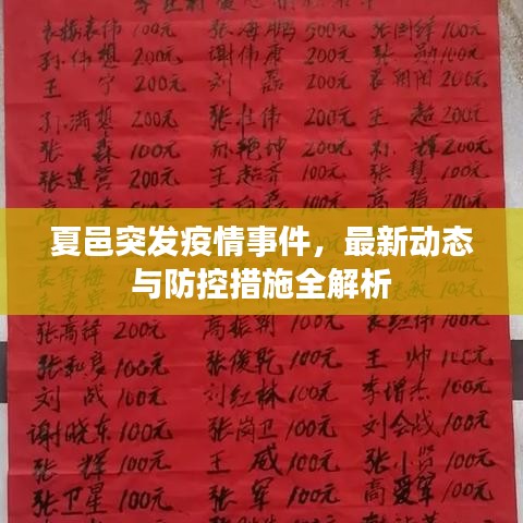 夏邑突發(fā)疫情事件，最新動(dòng)態(tài)與防控措施全解析